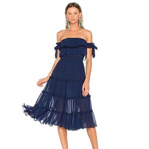 Misa Los Angeles Micaela Dress Navy Blue Size M